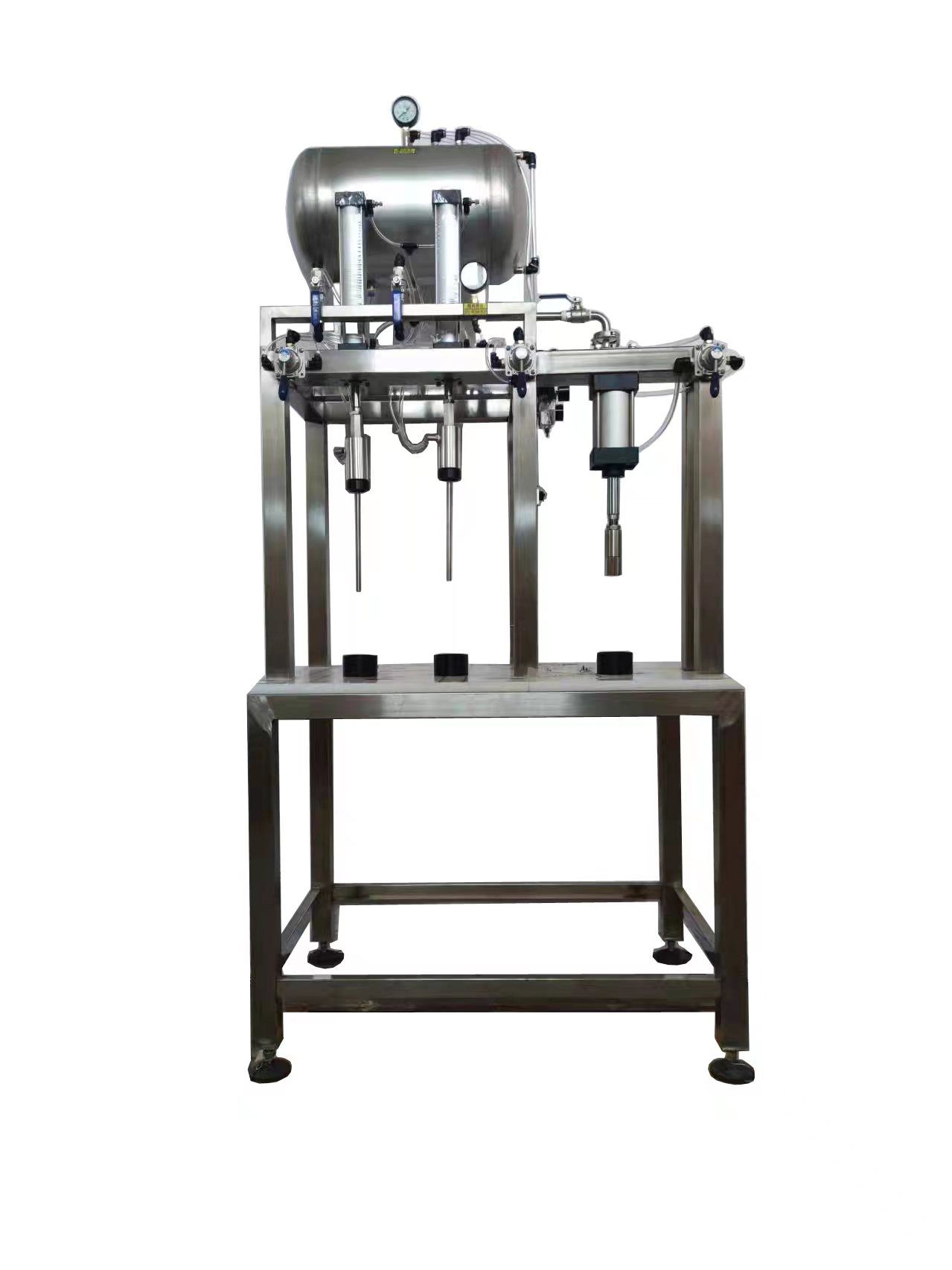 Manual bottle filling and sealing machine