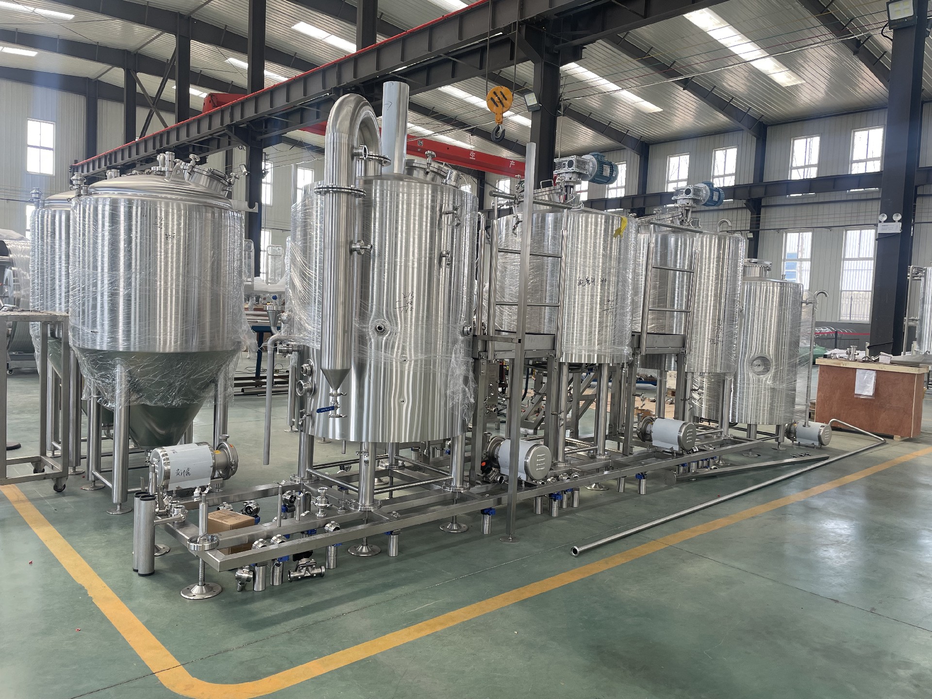 1000L 10BBL steam heated micro brewery equipment